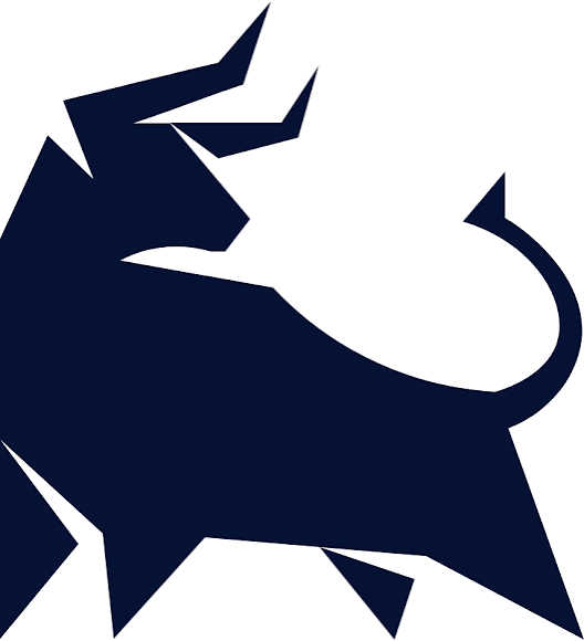 Logo von financeHub e.V.: ein stilisierter Stier aus kantigen Flächen